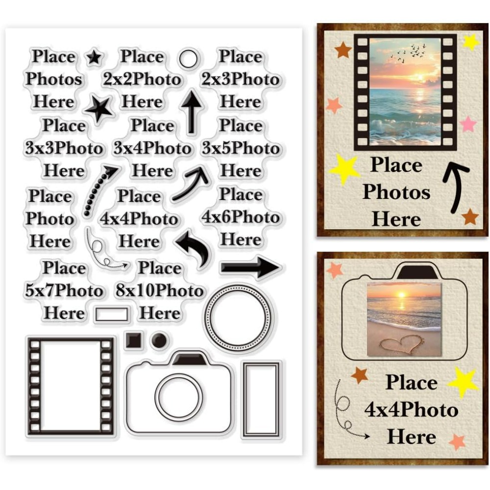 Photography Definition - Place Photo Here Clear Stamp Arrow