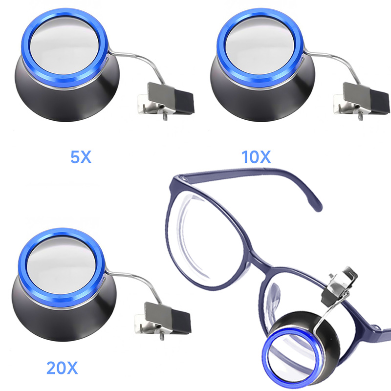 Eye Piece Magnifier - 5X 10X 20X Eyeglass Magnifier Clip-On