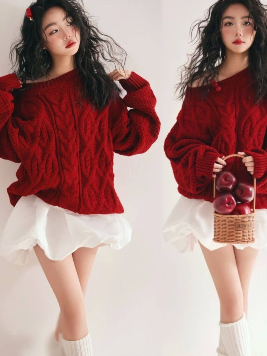 Red Sweater Girl Studio Art Ph - Photography Online 评论和价格