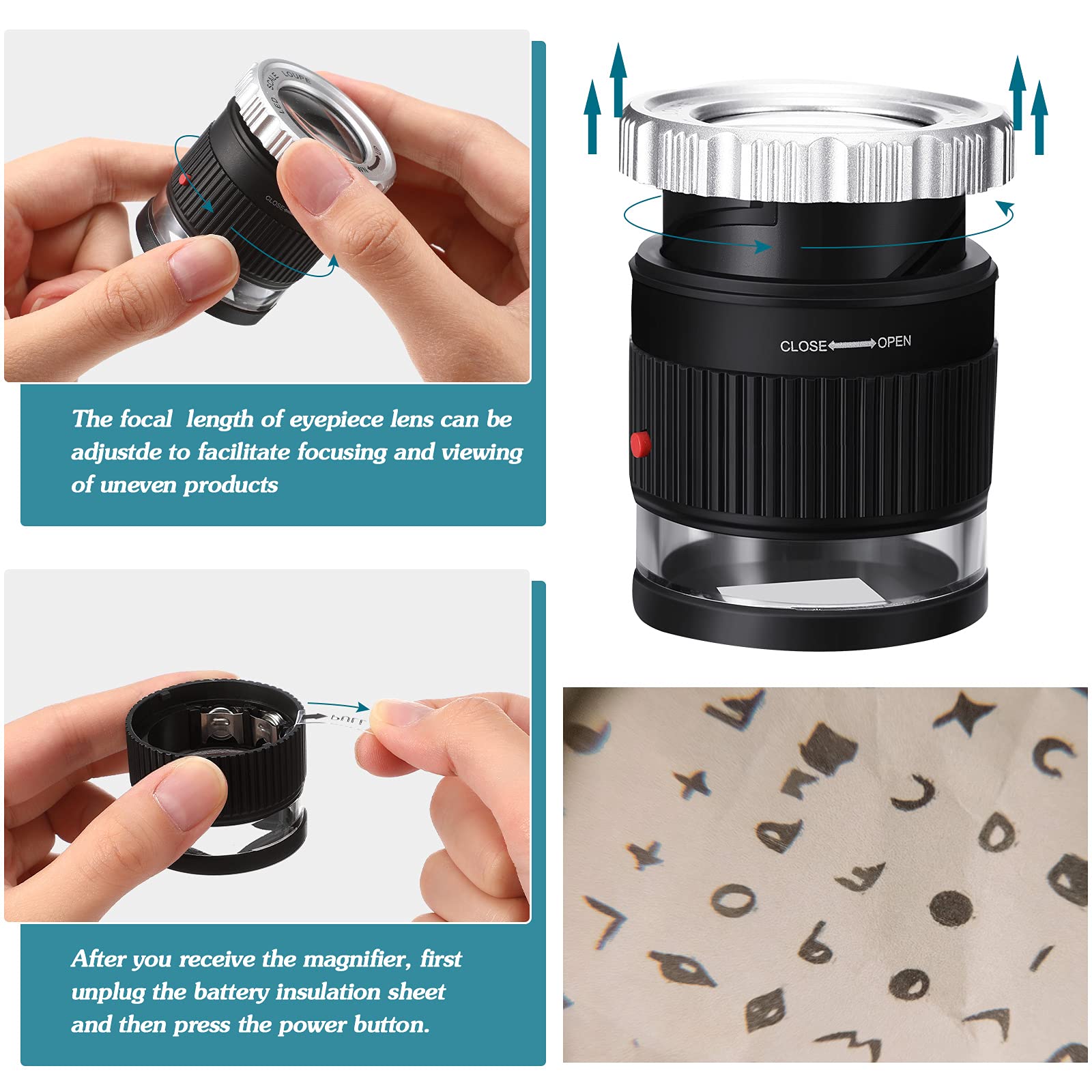 30X Pocket Magnifier with Scal - Eye Piece Magnifier 评论和价格